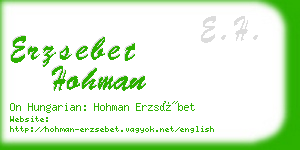 erzsebet hohman business card